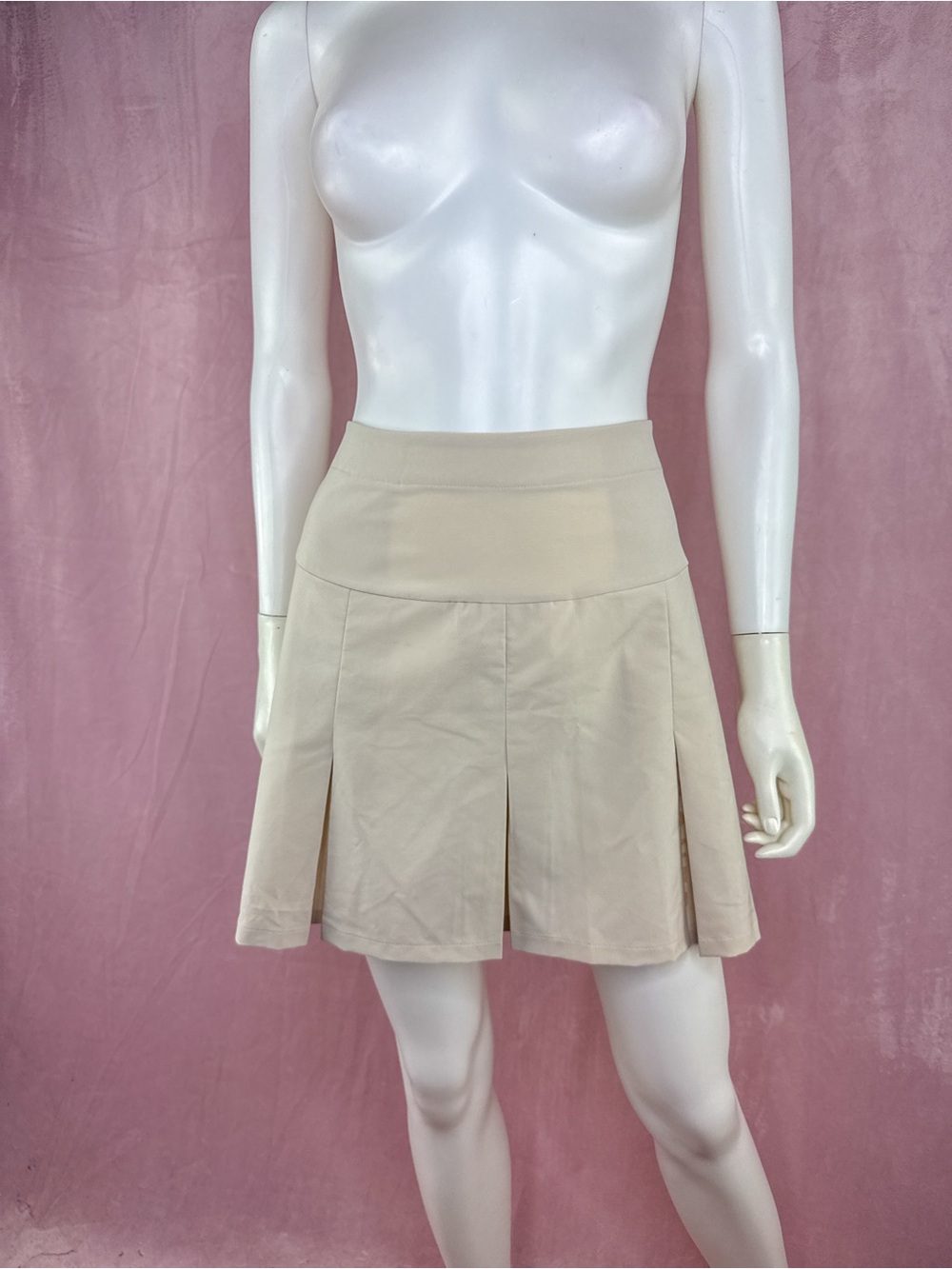 Bogner Womens Ivory Golf Pleated Mini Skirt Size Medium A-Line